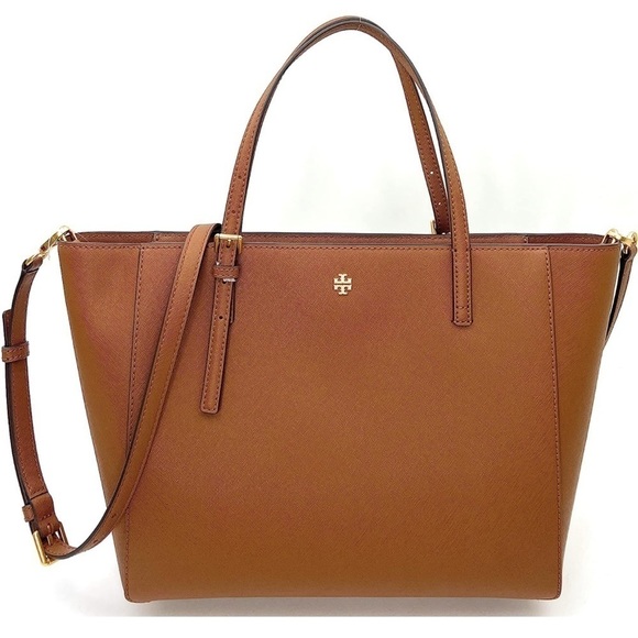 Tory Burch Handbags - NEW Tory Burch bag tote brown camel tan leather gold tone hardware NWT.